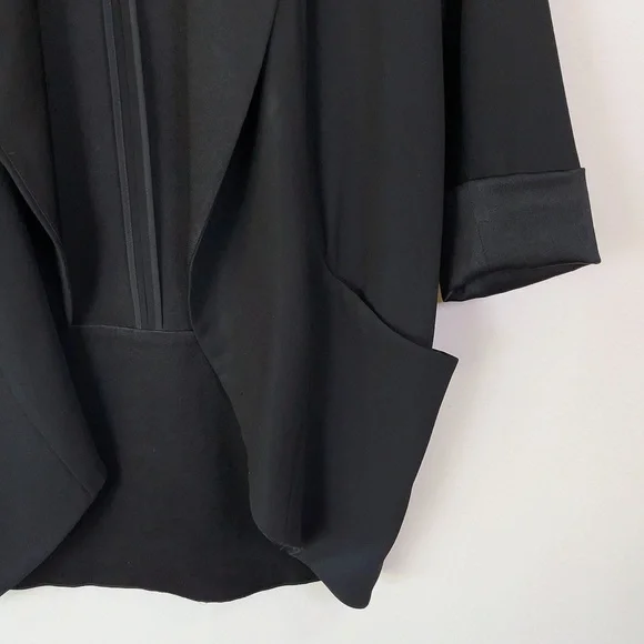 Aritzia Wilfred CHEVALIER JACKET Open Front Black Blazer - Picture 6 of 13